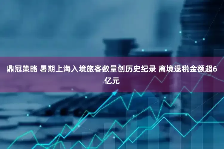 鼎冠策略 暑期上海入境旅客数量创历史纪录 离境退税金额超6亿元
