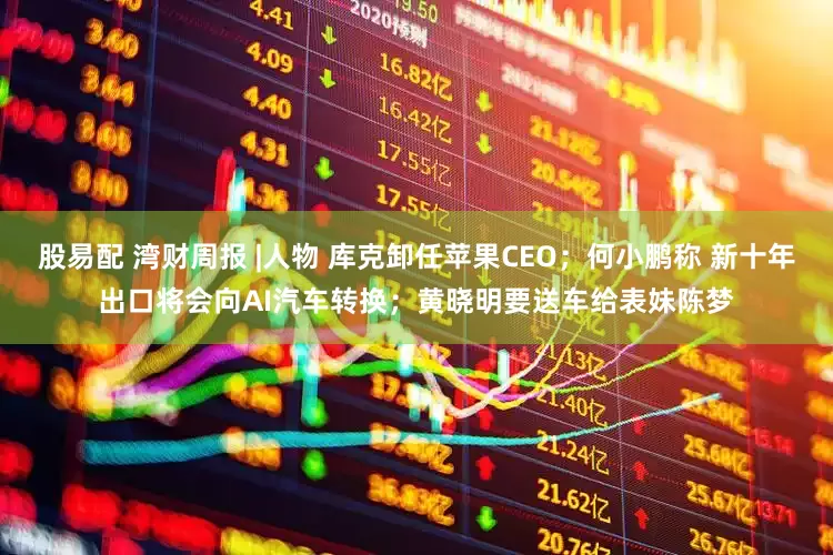股易配 湾财周报 |人物 库克卸任苹果CEO；何小鹏称 新十年出口将会向AI汽车转换；黄晓明要送车给表妹陈梦